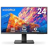 KOORUI Monitor 24 Zoll mit Lautsprecher, IPS PC Monitor, Rahmenlos...