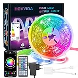 HOVVIDA LED Strip 10M, 1x10M, 24 LEDs/Meter, 24V RGB LED Streifen, 240 LED,...