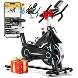 WENOKER Heimtrainer Fahrrad mit App, Leises Hometrainer Fahrrad Mit...