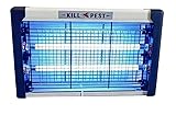 Insektenvernichter Elektrisch, 20W UV-Licht und 2800V Stromgitter,...