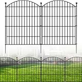 IMSGVIFO Steckzaun Metall,Teichzaun 80cm Hoch,10x Oberbogen Rund...