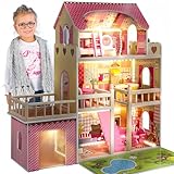 Kinderplay Puppenhaus Holz Gross, Puppenvilla - Barbie Traumvilla, Barbie...