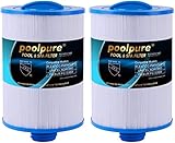 POOLPURE 2 Stück Spa Filter, Whirlpool Filter Ersatz für Unicel 6CH-940,...