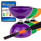 Juggle Dream Carousel Diabolo Jonglierset - Dreifach-Kugellagerachse - mit...