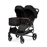 Ickle Bubba Venus Prime Doppel-Kinderwagen – Schwarz mit hellbraunen...