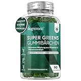 Super Greens Gummibärchen - Mit Zink, Vitamin B12, B1, B6, Chlorella,...