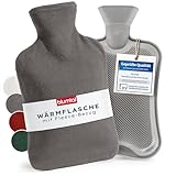 Blumtal Premium Wärmflasche mit Bezug Fleece - Wärmeflasche aus...