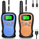 Walkie Talkie Kinder 2er Set, Pakinui Walky Talky mit 1000mAh Aufladbar...