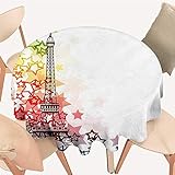 Tischdecke aus pflegeleichtem Stoff, französische Flagge, Eiffelturm der...