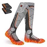 Beheizbare Socken, 6000mAh Akku Elektrisch Beheizte Socken für Damen...