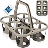 Stimo Premium Flaschenträger 6 Flaschen Getränketräger, Schwarz,...