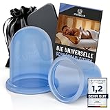 KURGLAS [Das Original] Schröpfgläser Silikon [2 Stück] - Effektive...