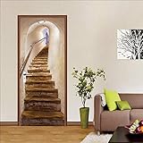 3D Türaufkleber 100x200cm Treppe Türtapete selbstklebend Fototapete...