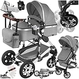 tectake® 2 in 1 Kinderwagen, klappbarer Kinderwagen Buggy mit...
