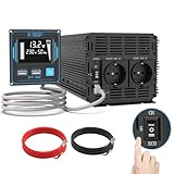 EDECOA 2000w Wechselrichter 12v 230v Spannungswandler Reiner Sinus mit...