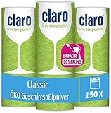 Claro Classic Geschirrspülpulver - Biologisch Abbaubar - 3x...