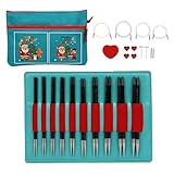 Tnfeeon 10 Paar Austauschbare Rundstricknadeln aus Aluminium und Edelstahl...