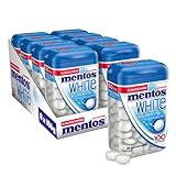 Mentos Kaugummi Always White, 8 XL-Dosen zuckerfreie Chewing Gum Dragees à...