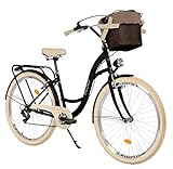 Milord Komfort Fahrrad mit Korb Hollandrad, Damenfahrrad, Citybike, Retro,...