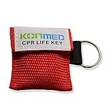 KONMED Wiederbelebungs-Gesichtsmaske, an Schlüsselanhänger, 20 Stück