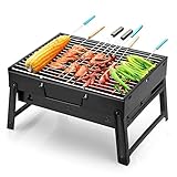 Uten Grill BBQ Portable Holzkohlegrills, Faltbare Grillwagen Outdoor...
