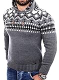 Reslad Norweger Pullover Herren Winterpullover Kapuzenpullover |...