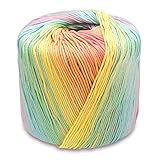 X-Institute 40 g/Knäuel, 8, buntes Baumwoll-Spitzengarn, Handstrickgarn,...