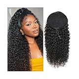 Pferdeschwanz, Kinky Curly Drawstring Pferdeschwanz Clip In...