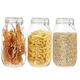 BJONKZ Glasdosen mit luftdichtem Deckel, Frischhaltedosen mit Drahtclip,...