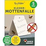 Hey Nature Mottenfalle Kleidermotten 5 Stück, Kleidermottenfalle,...