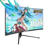 Great voell 34 Zoll Gaming Monitor Curved, 165Hz, UWQHD 3440x1440,...