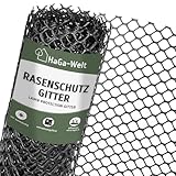 HaGa Rasenschutzgitter 1,3m x 5m aus Kunststoff - Robustes befahrbares...