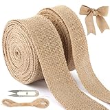 GHVACZS 20m Juteband, 2,5/4cm Breit Burlap Band, Vintage Geschenkband mit...
