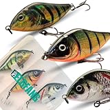 ELBFANG Jerkbait Set - Jerkbait hecht - Jerk Wobbler - Hecht Köder (3...