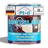 PLID® Bootslack Farblos Glänzend für Holz - Klarlack Holz Wasserfest -...