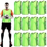12 Stück Fußball Leibchen für Erwachsene, Fußball Trainingsweste, Sport...