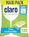 claro Classic Öko Geschirrspül-Tabs - 120 Spülmaschinen-Tabs -...