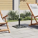 Robuster Gusseisen Sonnenschirmständer Grün 44x44x31 cm für Garten,...