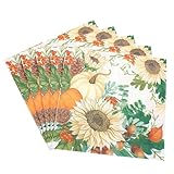 Party Servietten 20 PCS Einweg-Sonnenblumen Papier Servietten 33cm x 33cm...