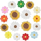 Wanmu 17 Stück Flicken zum Aufbügeln, Blumen Aufnäher Bügelflicken...