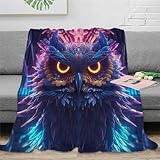 Eule Flanell Sofadecke 3D Druck Vogel Decke Weichen Flauschig Bett Decken...