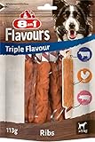 8in1 Triple Flavour Ribs Kaustangen für Hunde - Kausnacks mit extra viel...