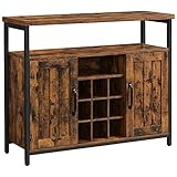 VASAGLE Sideboard, Küchenschrank, Aufbewahrungsschrank, Weinschrank, 2...