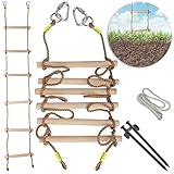 Cateam Strickleiter für Kinder - Robuste 3,2cm Dicke Hartholztreppe - 2,1m...