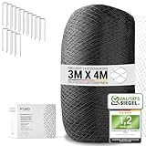 FISO® Teichnetz - 3x4m I Vogelschutznetz engmaschig, robust, witterungs- &...