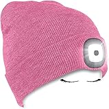 Morye LED Mütze mit Licht, Laufmütze Herren Damen Kappe Lampe USB...