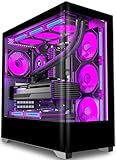 KEDIERS PC Gehäuse Vorinstallierter 7 × 120MM PWM ARGB Lüfter, ATX Mid...