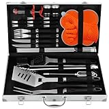 N NOBLE FAMILY 30PCS Hochwertiges Edelstahl Grill Zubehör Set -...