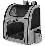 pecute Haustier Rucksack mit Netzfenster XL für 6-10 kg, Tragbare und...