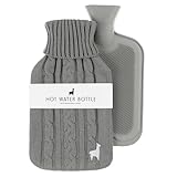 Nordstern Premium Wärmflasche mit weichem Strickbezug – Auslaufsichere...